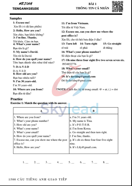 Sách 1500 Câu Tiếng Anh Giao Tiếp PDF tải FREE 1
