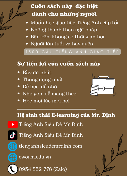 Sách 1500 Câu Tiếng Anh Giao Tiếp PDF tải FREE