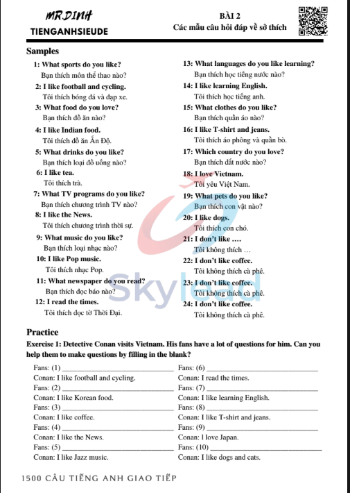 Sách 1500 Câu Tiếng Anh Giao Tiếp PDF tải FREE 3