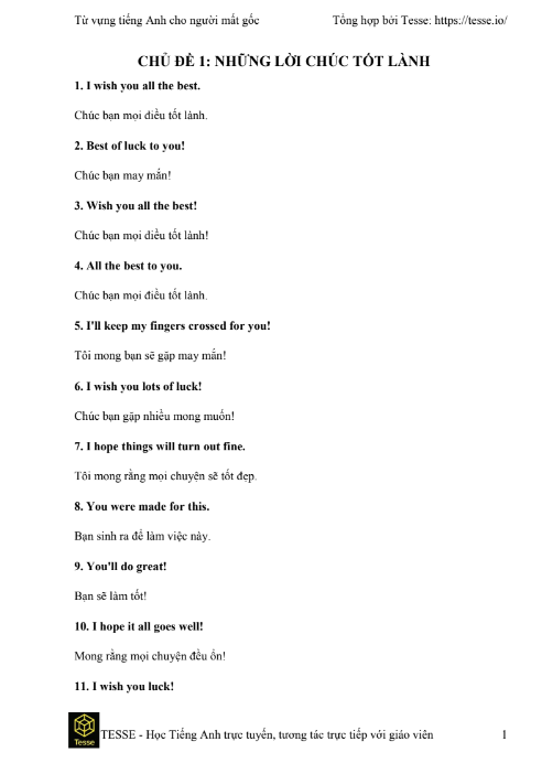 Sách 2000 Từ Vựng Tiếng Anh Dành Cho Người Mất Gốc PDF tải FREE