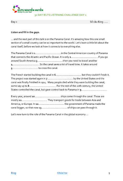 Sách 30 Day IELTS Listening Challenge PDF có tiếng Việt tải FREE 3 Sách 30 Day IELTS Listening Challenge PDF có tiếng Việt tải FREE