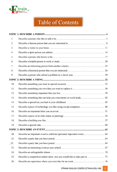 Sách 49 Bài Sample IELTS Speaking Part 2 Chất - Ngất PDF tải FREE
