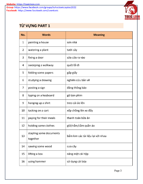 Sách 500 Từ Vựng TOEIC Chắc Chắn Gặp Trong Phần Listening 2022 PDF tải FREE có tiếng Việt