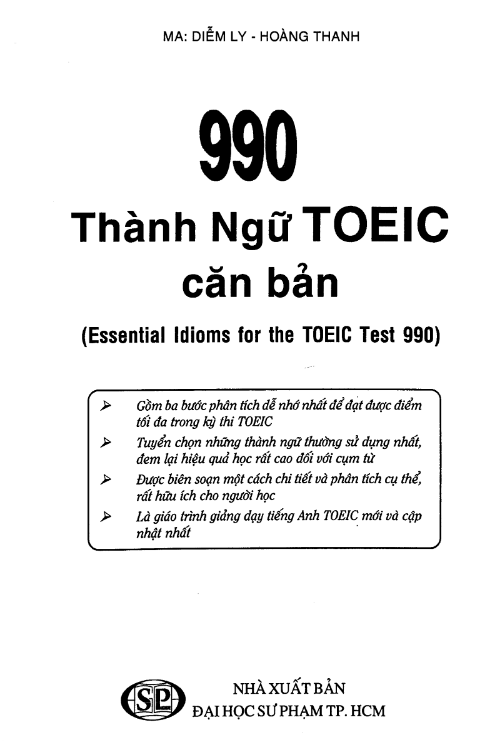 Sách 990 Thành Ngữ TOEIC Căn Bản PDF tải FREE 4 Sách 990 Thành Ngữ TOEIC Căn Bản PDF tải FREE