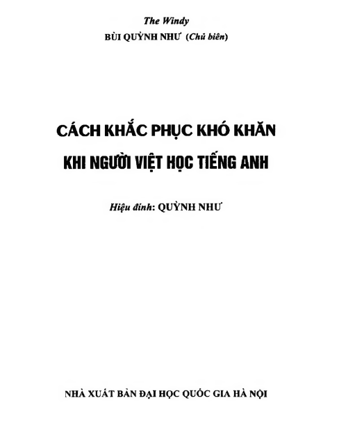 Sách Cách Khắc Phục Khó Khăn Khi Người Việt Học Tiếng Anh PDF tải FREE
