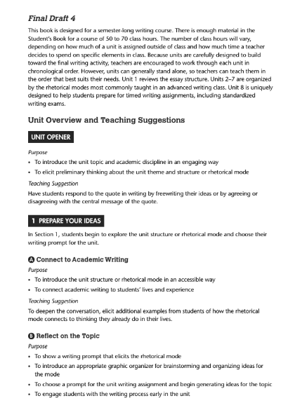 Sách Final Draft 4 Teacher's Manual PDF tải FREE