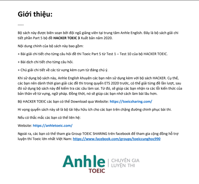 Sách Giải Đề Toeic Part 5 Hacker 3 PDF có tiếng Việt tải FREE 4 Sách Giải Đề Toeic Part 5 Hacker 3 PDF có tiếng Việt tải FREE