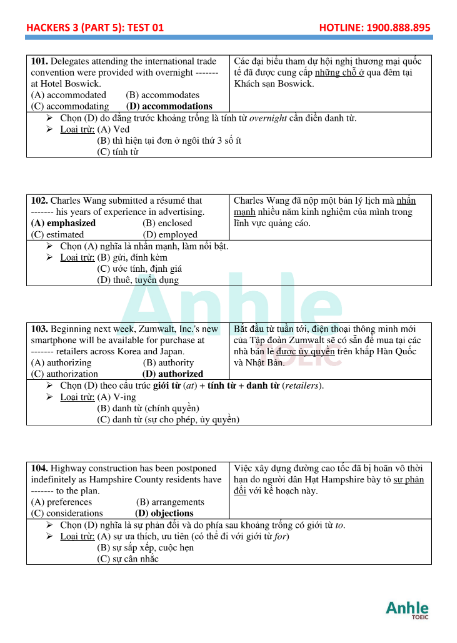 Sách Giải Đề Toeic Part 5 Hacker 3 PDF có tiếng Việt tải FREE 3 Sách Giải Đề Toeic Part 5 Hacker 3 PDF có tiếng Việt tải FREE