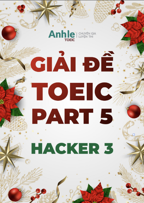 Sách Giải Đề Toeic Part 5 Hacker 3 PDF có tiếng Việt tải FREE