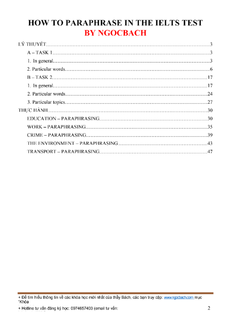 Sách How To Paraphrase In The IELTS Test PDF có tiếng Việt tải FREE 4 Sách How To Paraphrase In The IELTS Test PDF có tiếng Việt tải FREE