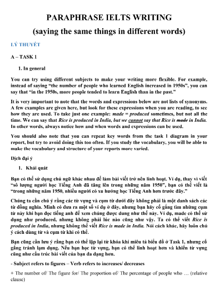 Sách How To Paraphrase In The IELTS Test PDF có tiếng Việt tải FREE 3 Sách How To Paraphrase In The IELTS Test PDF có tiếng Việt tải FREE