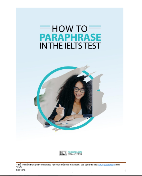 Sách How To Paraphrase In The IELTS Test PDF có tiếng Việt tải FREE