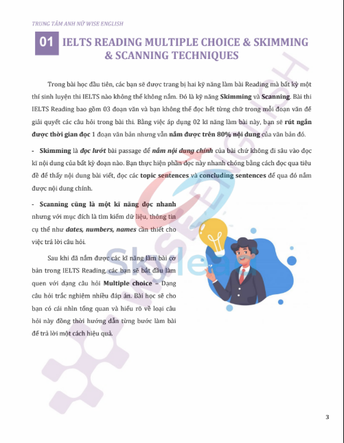 Sách IELTS Reading Cẩm Nang Học IELTS Từ A - Z - Wise English PDF có tiếng Việt 1