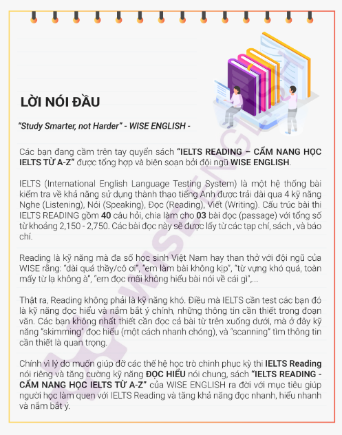 Sách IELTS Reading Cẩm Nang Học IELTS Từ A - Z - Wise English PDF có tiếng Việt 3 Sách IELTS Reading Cẩm Nang Học IELTS Từ A - Z - Wise English PDF có tiếng Việt