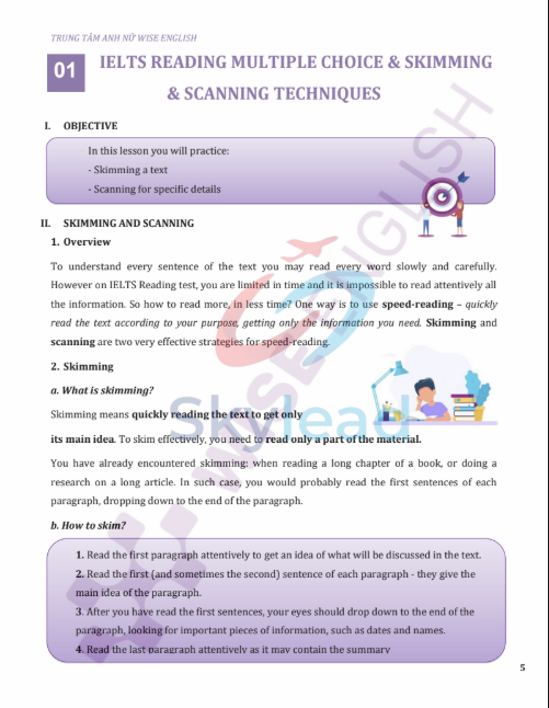 Sách IELTS Reading Cẩm Nang Học IELTS Từ A - Z - Wise English PDF có tiếng Việt 3