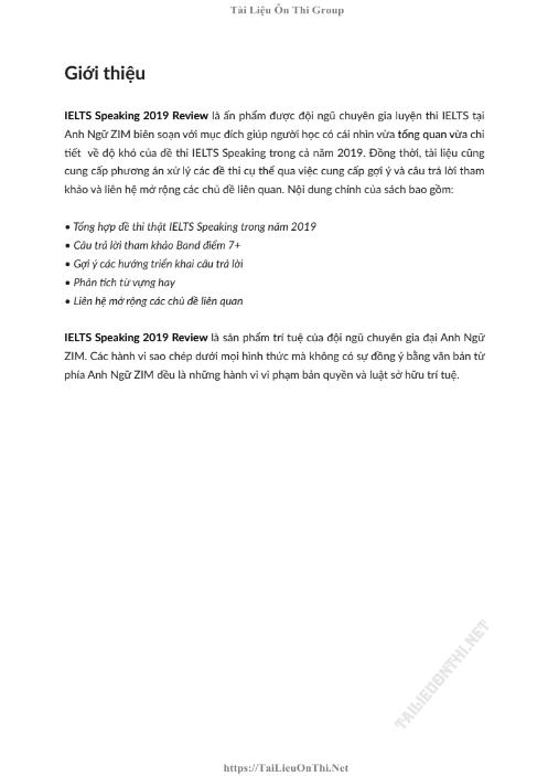 Sách IELTS Speaking 2019 Review PDF tải FREE có tiếng Việt 4 Sách IELTS Speaking 2019 Review PDF tải FREE có tiếng Việt