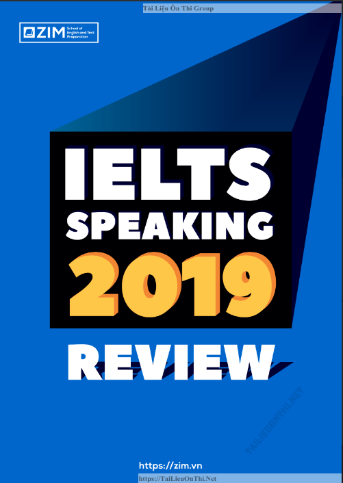 Sách IELTS Speaking 2019 Review PDF tải FREE có tiếng Việt