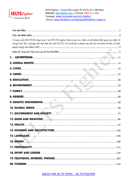 Sách IELTS Writing Task 2 - IELTS Fighter PDF tải FREE