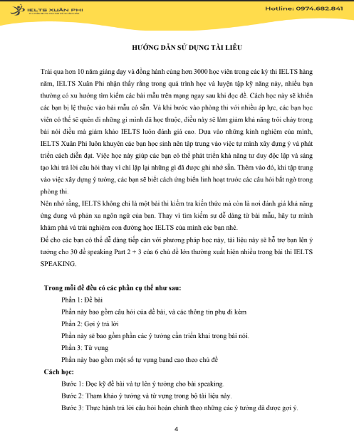 Sách Kho Ý Tưởng IELTS Speaking Part 2 Và 3 PDF tải FREE có tiếng Việt 3 Sách Kho Ý Tưởng IELTS Speaking Part 2 Và 3 PDF tải FREE có tiếng Việt