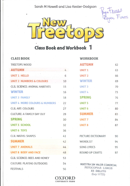 Sách New Treetops 1 PDF tải FREE - Class Book And Workbook 3 Sách New Treetops 1 PDF tải FREE - Class Book And Workbook