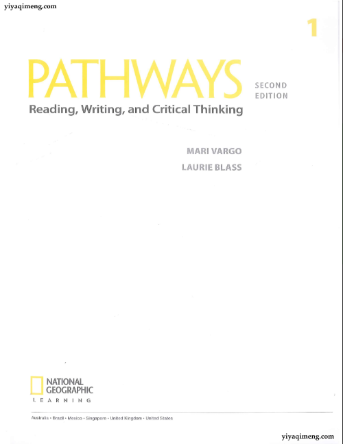 Sách Pathways 1 Second Edition PDF tải FREE - Reading, Writing And Critical Thinking