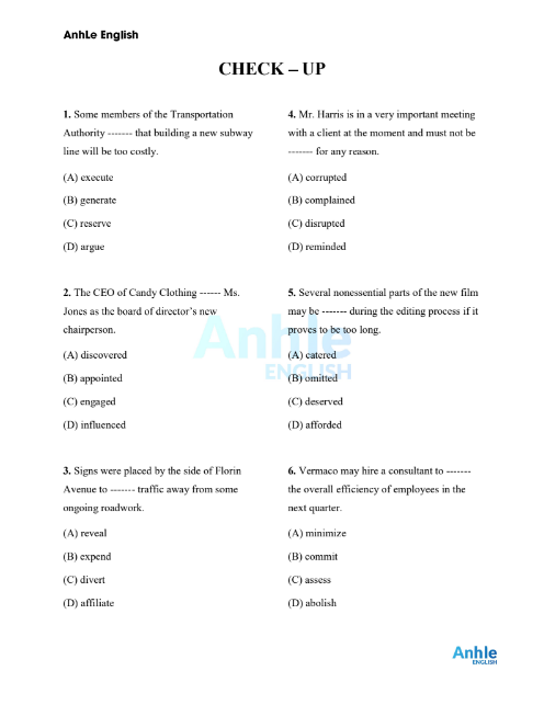 Sách Review Từ Vựng TOEIC Cùng Anhle English PDF tải FREE - Tháng 3