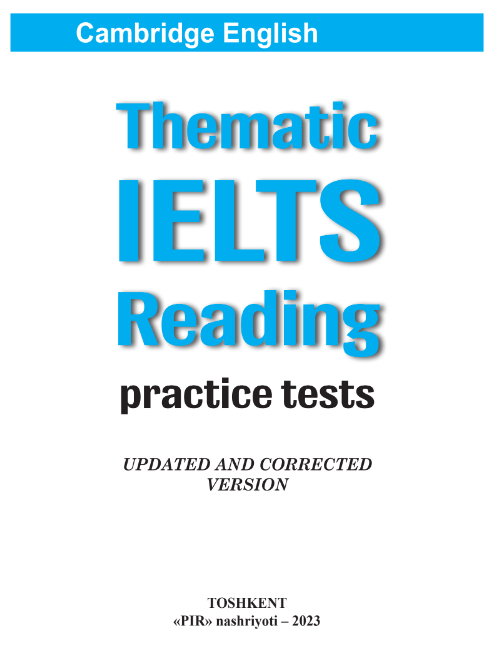 Sách Thematic IELTS Reading Practice Test PDF tải FREE