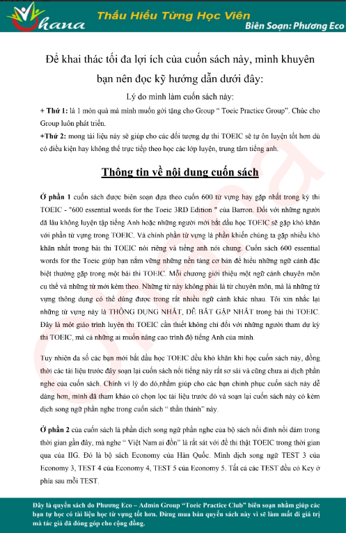 Sách Trau Dồi Từ Vựng Toeic 600Eco PDF tải FREE có tiếng Việt 4 Sách Trau Dồi Từ Vựng Toeic 600Eco PDF tải FREE có tiếng Việt