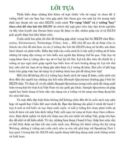 Sách Từ Vựng Chất Và Ý Tưởng Hay Theo Chủ Đề Bài Thi Ielst PDF tải FREE 4 Sách Từ Vựng Chất Và Ý Tưởng Hay Theo Chủ Đề Bài Thi Ielst PDF tải FREE