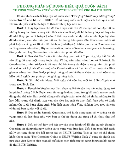 Sách Từ Vựng Chất Và Ý Tưởng Hay Theo Chủ Đề Bài Thi Ielst PDF tải FREE 3 Sách Từ Vựng Chất Và Ý Tưởng Hay Theo Chủ Đề Bài Thi Ielst PDF tải FREE