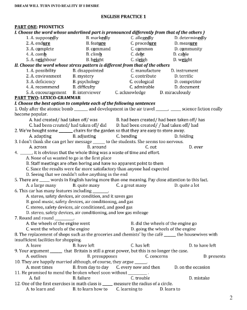 Tải FREE 100 Đề Thi Chuyên Anh Tăng Tốc PDF