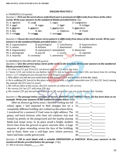 Tải FREE 100 Đề Thi Chuyên Anh Tăng Tốc PDF 14 Tải FREE 100 Đề Thi Chuyên Anh Tăng Tốc PDF 3