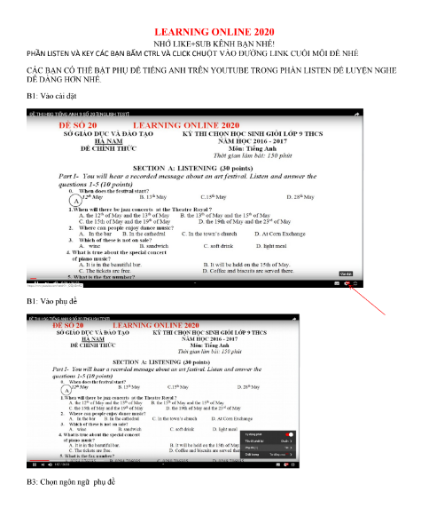 Tải FREE Các Đề Thi Học Sinh Giỏi Cấp Tỉnh Tiếng Anh 9 PDF