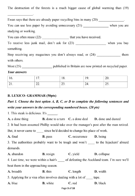Tải FREE Đề Thi Học Sinh Giỏi Lớp 10 Duyên Hải PDF Năm 2019