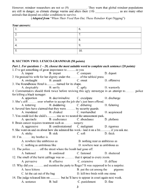 Tải FREE Đề Thi Học Sinh Giỏi Tiếng Anh Lớp 10 PDF - Trường THPT Chuyên Bắc Giang Năm 2017 - 2018 3 Tải FREE Đề Thi Học Sinh Giỏi Tiếng Anh Lớp 10 PDF - Trường THPT Chuyên Bắc Giang Năm 2017 - 2018