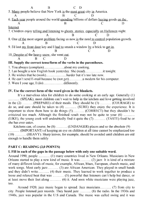 Tải FREE Đề Thi Tuyển Sinh Lớp 10 THPT Chuyên PDF Môn Tiếng Anh Năm 2017 - 2018