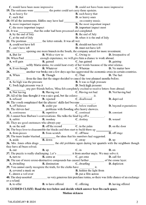 Tải FREE PDF Đề Thi Olympic Truyền Thống 30 Tháng 4 Môn Tiếng Anh Khối 10 Năm 2024