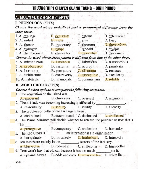 Tải FREE PDF Tuyển Tập Đề Thi Olympic 30 Tháng 4 Lần Thứ XXIII Năm 2017 Môn Tiếng Anh