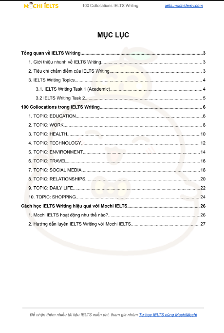 Tải FREE sách 100 Collocations IELTS Writing PDF có tiếng Việt 4 Tải FREE sách 100 Collocations IELTS Writing PDF có tiếng Việt