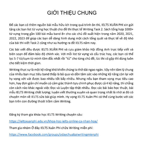 Tải FREE sách 1000+ Academic Phrases For Writing Task 2 PDF có tiếng Việt 3 Tải FREE sách 1000+ Academic Phrases For Writing Task 2 PDF có tiếng Việt