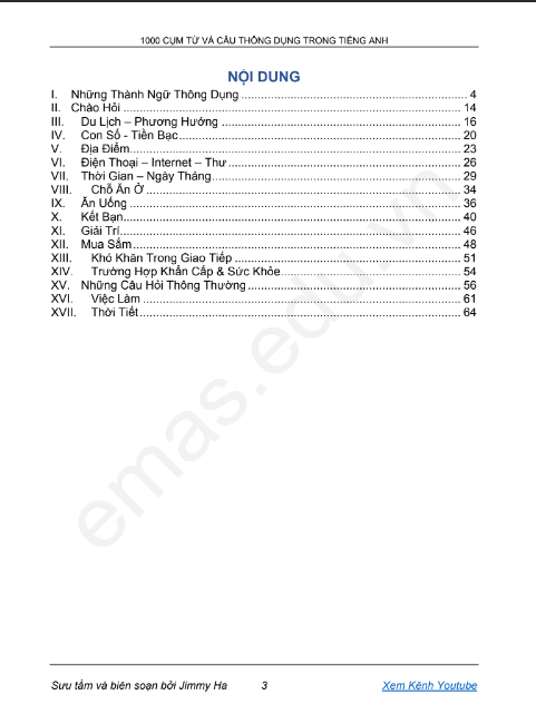 Tải FREE sách 1000 Cụm Từ Và Câu Tiếng Anh Thông Dụng Nhất PDF có tiếng Việt 3 Tải FREE sách 1000 Cụm Từ Và Câu Tiếng Anh Thông Dụng Nhất PDF có tiếng Việt