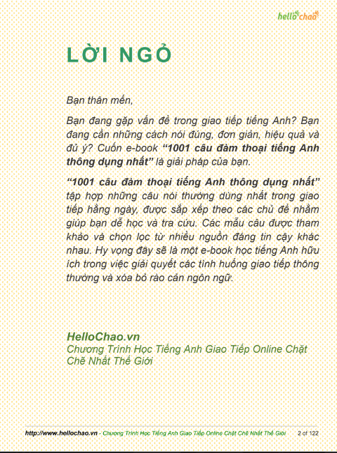 Tải FREE sách 1001 Câu Đàm Thoại Tiếng Anh Thông Dụng Nhất PDF 4 Tải FREE sách 1001 Câu Đàm Thoại Tiếng Anh Thông Dụng Nhất PDF