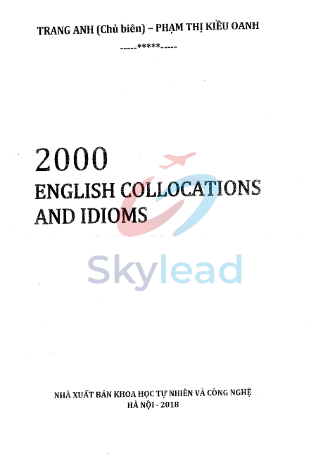 Tải FREE sách 2000 English Collocations And Idioms PDF