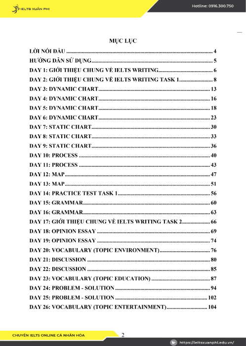Tải FREE sách 30 Ngày Thành Thạo IELTS Writing PDF có tiếng Việt