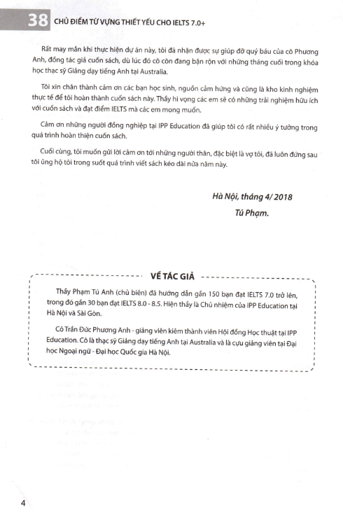 Tải FREE sách 38 Chủ Điểm Từ Vựng Thiết Yếu Cho IELTS PDF 7.0+