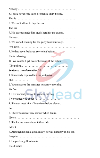 Tải FREE sách 480 Bài Tập Viết Lại Câu Tiếng Anh PDF - Có Đáp Án