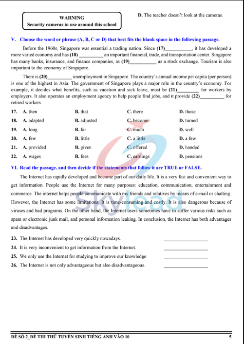 Tải FREE sách 80 Đề Ôn Thi Tuyển Sinh 10 Tiếng Anh PDF 2