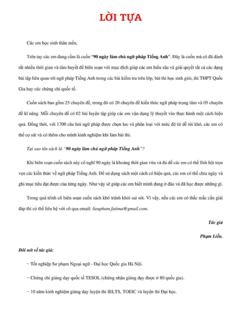 Tải FREE sách 90 Ngày Làm Chủ Ngữ Pháp Tiếng Anh PDF có tiếng Việt 4 Tải FREE sách 90 Ngày Làm Chủ Ngữ Pháp Tiếng Anh PDF có tiếng Việt