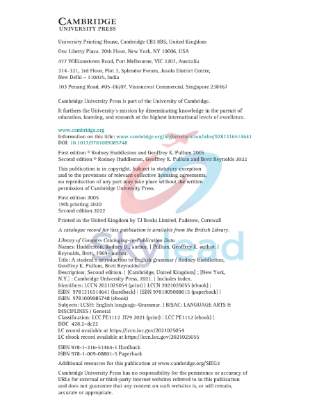 Tải FREE sách A Student's Introduction To English Grammar PDF - Second Edition