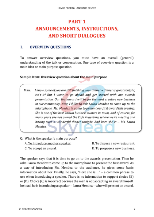 Tải FREE sách B1 Intensive Course For Internal Use Only PDF 1